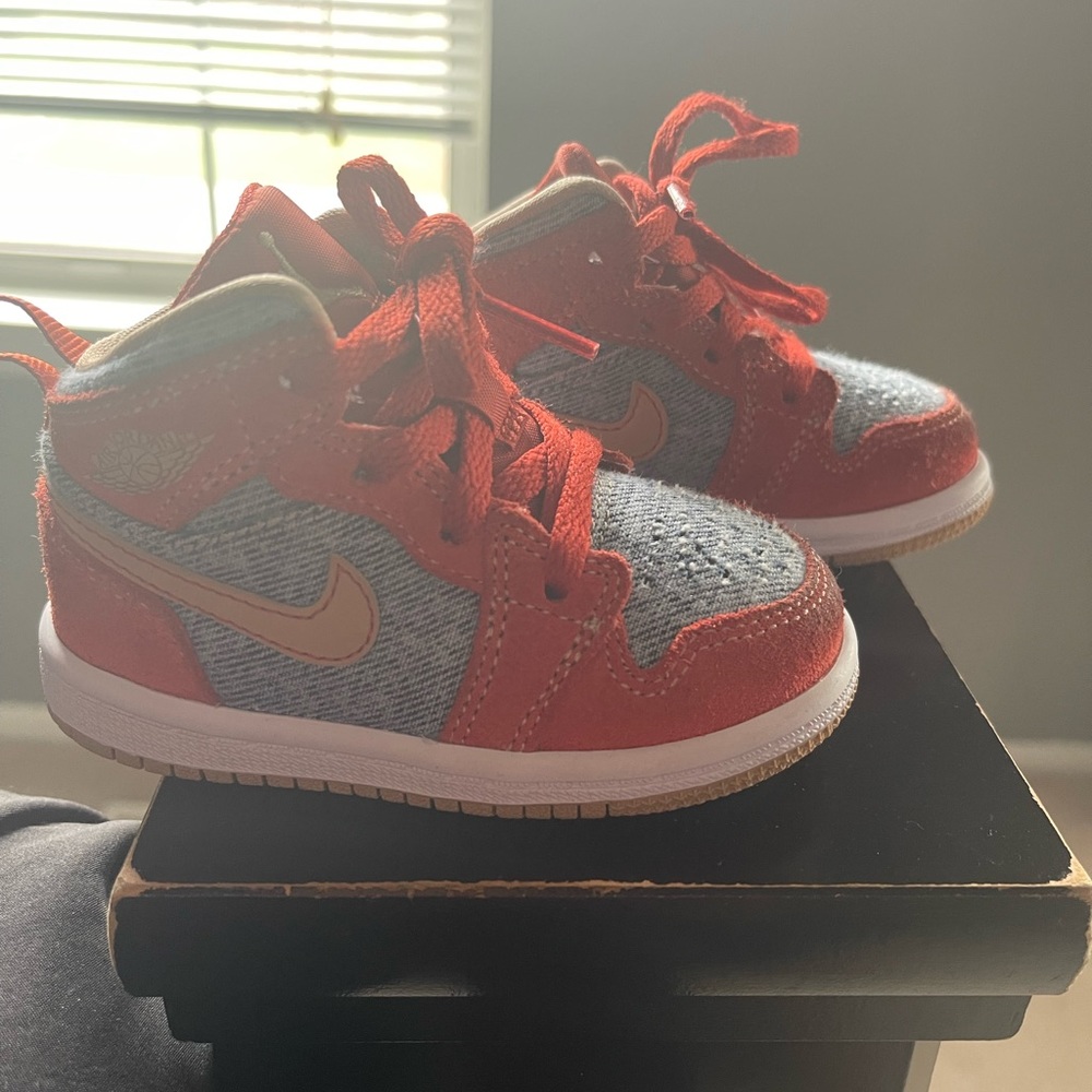 Jordan 1s rust orange and Jean